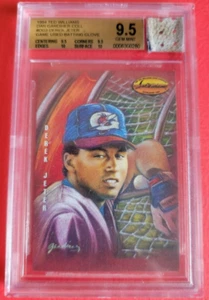 Derek Jeter GAME USED BATTING GLOVE PIECE & BGS GEM MINT 9.5 DAN GARDINER INSERT - Picture 1 of 3