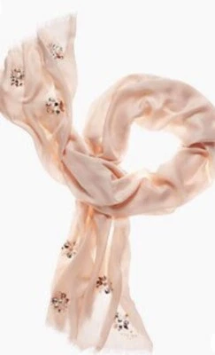 RARE BRAND NEW 2014 KATE SPADE NIGHT SKY JEWELED SCARF SCARF IN BLUSH PINK - Image 1 of 4