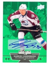 GABRIEL LANDESKOG 2012-13 BLACK DIAMOND EMERALD GREEN AUTO AUTOGRAPH #7/10