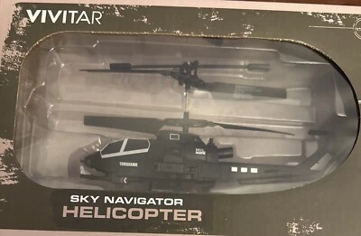 Vivitar Sky Navigator Black Hawk Remote Control Helicopter LED Lights Ages 8+ - Image 1 of 3