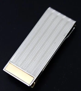 Money Clip A & Z Chain Co. Sterling Silver & 14K Gold Fine Line Design  #80 - Picture 1 of 7