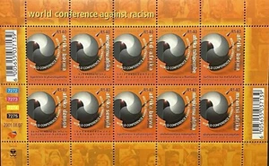 ON SALE! SOUTH AFRICA WORLD CONFERENCE AGAINST RACISM STAMPS SHEET 2001 MNH - Picture 1 of 1