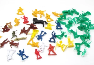 Lote Mixto 50+ Vintage Plástico Vaqueros Indios Soldados ~ Marx Tim-Mee - Imagen 1 de 5