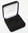 Lot of 25 Black Felt COIN DISPLAY GIFT METAL BOX holds 1-IKE or Silver Eagle ASE