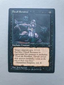 Thrull Retainer, MTG Fallen Empires (1994) Uncommon Black Enchantment NM - Picture 1 of 2