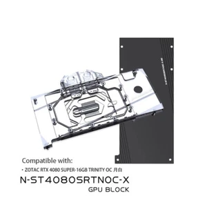 Open Box:Bykski GPU Water Block For ZOTAC RTX 4080 SUPER-16GB TRINITY OC - Afbeelding 1 van 12