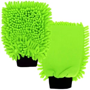 2x Waschhandschuh Autoshampoo Autowäsche Handwäsche Super Weich XL RastaGreen WP - Bild 1 von 3
