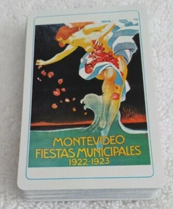 🌟 Komplettes Deck Vintage Montevideo Fiestas Municipales Spielkarten New Old Stock - Bild 1 von 4