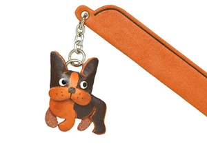 Boston Terrierer Leder Hund Charm Lesezeichen *VANCA* Hergestellt in Japan #61710 - Bild 1 von 10