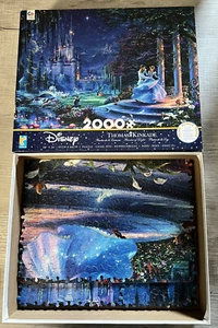 Thomas Kinkade Cinderella Disney Dancing In The Starlight Puzzle 2000 Fairy Tale - Picture 1 of 2