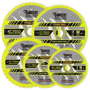SabreCut 160mm-255mm 40T/80T/100T Thin Kerf Saw Blades for Wood Plywood MDF - Picture 1 of 26