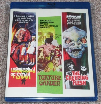 Psycho Circus US Blu-ray: THE CREEPING FLESH/TORTURE GARDEN/BROTHERHOOD OF SATAN - Image 1 of 4