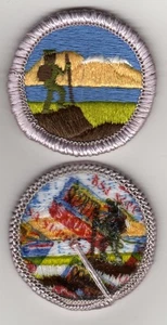 Hiking (Silver Brd.) Merit Badge, Type J "Scout Stuff" Back (2002-10), Mint! - Picture 1 of 1