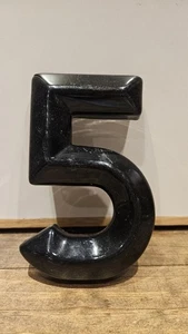 Vintage Snap Lok Black Plastic Marquee Letter Number "5" For Signs 6" READ - Picture 1 of 5