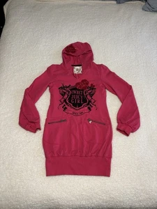 Juicy Girl Pink Graphic Y2K Hoodie Sweater Dress - Picture 1 of 11