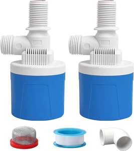 1/2" Top Inlet Water Float Valve 2 Pack, Automatic Water Level Control for Tanks - Picture 1 of 5
