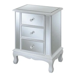 Convenience Concepts Gold Coast Vineyard 12 in. White Standard Rectangular End - Picture 1 of 4