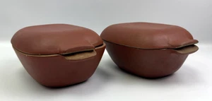2 Vintage glidden Keramik bedeckt Backauflauf Cayenneform #165 gemarkt - Bild 1 von 13