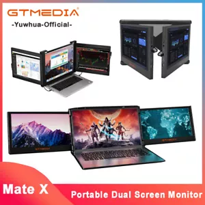 Triple Portable Monitor Dual Monitor Laptop Screen Extender USB A/C IPS 1080P US - Picture 1 of 12