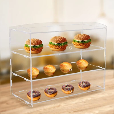 Acrylic Bakery Pastry Display Case 3 Layers Lego Toys Collectibles Cabinet Case - Image 1 of 4
