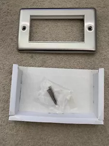 Newlec NLBS8982/4MF 2 Gang 4 Module Data Communication Frame Brushed S/S - Picture 1 of 2