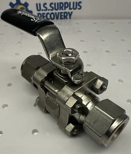 Swagelok SS-62TS8 3-teilig Edelstahl kugelverstärkte PTFE-Sitze 1/2" Schlauch - Bild 1 von 3