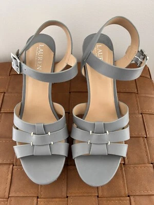 Sandalia de vestir Lauren Ralph Lauren para mujer sofia correa al tobillo talla 9,5 Foto 1 de 4