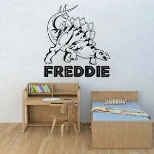 Personalised Kids Dinosaur Bedroom Wall Vinyl Decal - Picture 1 of 2