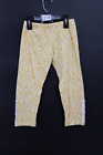 MUSTARD PIE YELLOW GOLD PANTS WITH LACE AND BUTTONS AT ANKLE SIZE 8