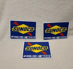 SUNOCO NASCAR VINYL Decal Stickers Original NOS Racing Lot Of 3 (6.75"x 4.75") - Picture 1 of 5