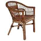 Vidaxl Outdoor Chair Natural Rattan Brown Aus