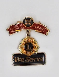 Spilla vintage Scambio giovani Giappone USA Lions Club We Serve - Foto 1 di 2