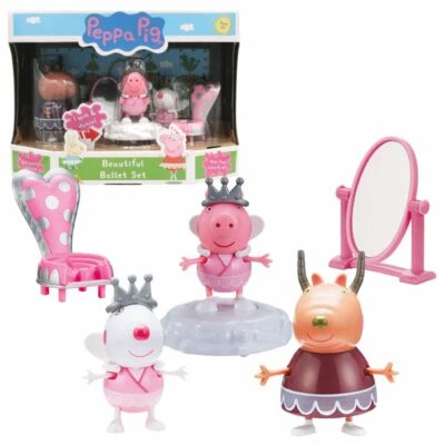 CHARACTER WORLD Peppa's Ballettschule | Spielset | Peppa Pig | mit 3 Figuren & Accessoires