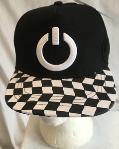 Mini Pop Baseball Hat Mad Engine Kids Black White Check Embroidered New w/ Tags - Picture 1 of 12
