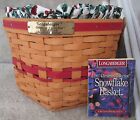 Longaberger 1997 Holiday Hostess Snowflake Basket with Liner Protector Prod Card