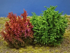 Diorama Zubehör, 1 Modellbaum- Buschgruppe rot-grün, 5 - 6 cm hoch - Picture 1 of 2