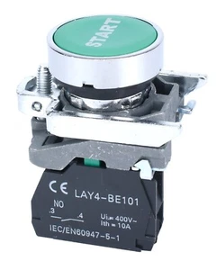 Pushbutton Green "START" Text, NO, 22mm, Metal Bezel (Aus Stock, 2Y Warranty) - Picture 1 of 5