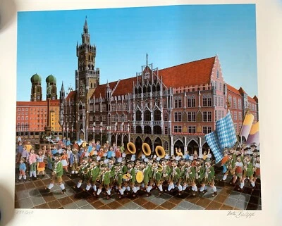 Rarität Dieter Berlepp „Di Musi kimmt“ limitiert + signiert München Lithografie - Bild 1 von 4