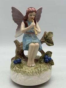 Vintage Otagiri Japan Porzellan musikalische Fee rotierende Figur schöner Träumer - Bild 1 von 10