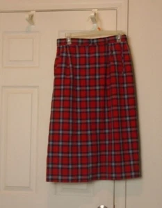 Vintage Pendleton Skirt Womens RED 100% Virgin Wool Size 16 - Picture 1 of 2