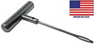 Steel Heavy Duty T-Handle Tire Plug Repair Tool W/ Replaceable Split Eye Needle - Picture 1 of 5