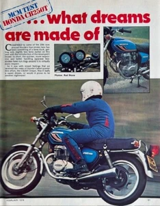 HONDA CB250T DREAM - ORIGINAL 1978 ROAD TEST + ADVERT + MAG COMPETITION ADVERT - Picture 1 of 6