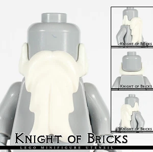 LEGO Minifigure WHITE Beard Old Mans - Picture 1 of 6
