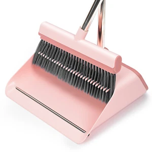Broom and Dustpan Set with Dustpan Teeth Self Cleaning - Picture 1 of 8