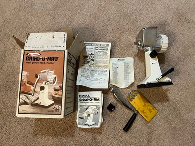 Picadora de alimentos manual de encimera vintage RIVAL GRIND O MAT 303 Foto 1 de 4