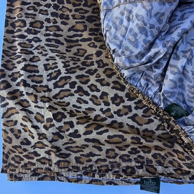 Ralph Lauren Aragon Neutral Guinevere Leopard Fitted Sheet & Flat Sheet - Queen - Image 1 of 4