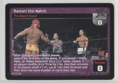 2006 WWE Raw Deal Trading Card Game Hulk Hogan Shawn Michaels Restart the Match - Image 1 of 2