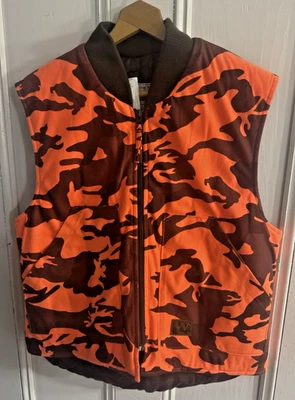 Walls Outdoor Wear Blaze Orange Camo Insulated Hunting Vest Men’s M Regular - Image 1 of 4