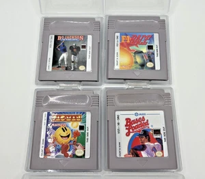Nintendo Gameboy Paquete Lote 4 Juegos (Bases Cargadas, Bo Jackson, Pac-Man, F1-Race) - Imagen 1 de 5