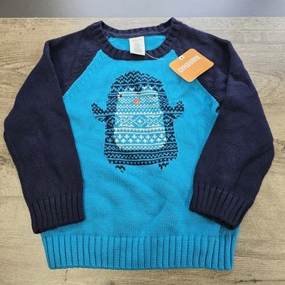 Nuevo con etiquetas Suéter Gymboree Tejido Pingüino Niños Talla 3T Acogedor Invierno  Foto 1 de 4